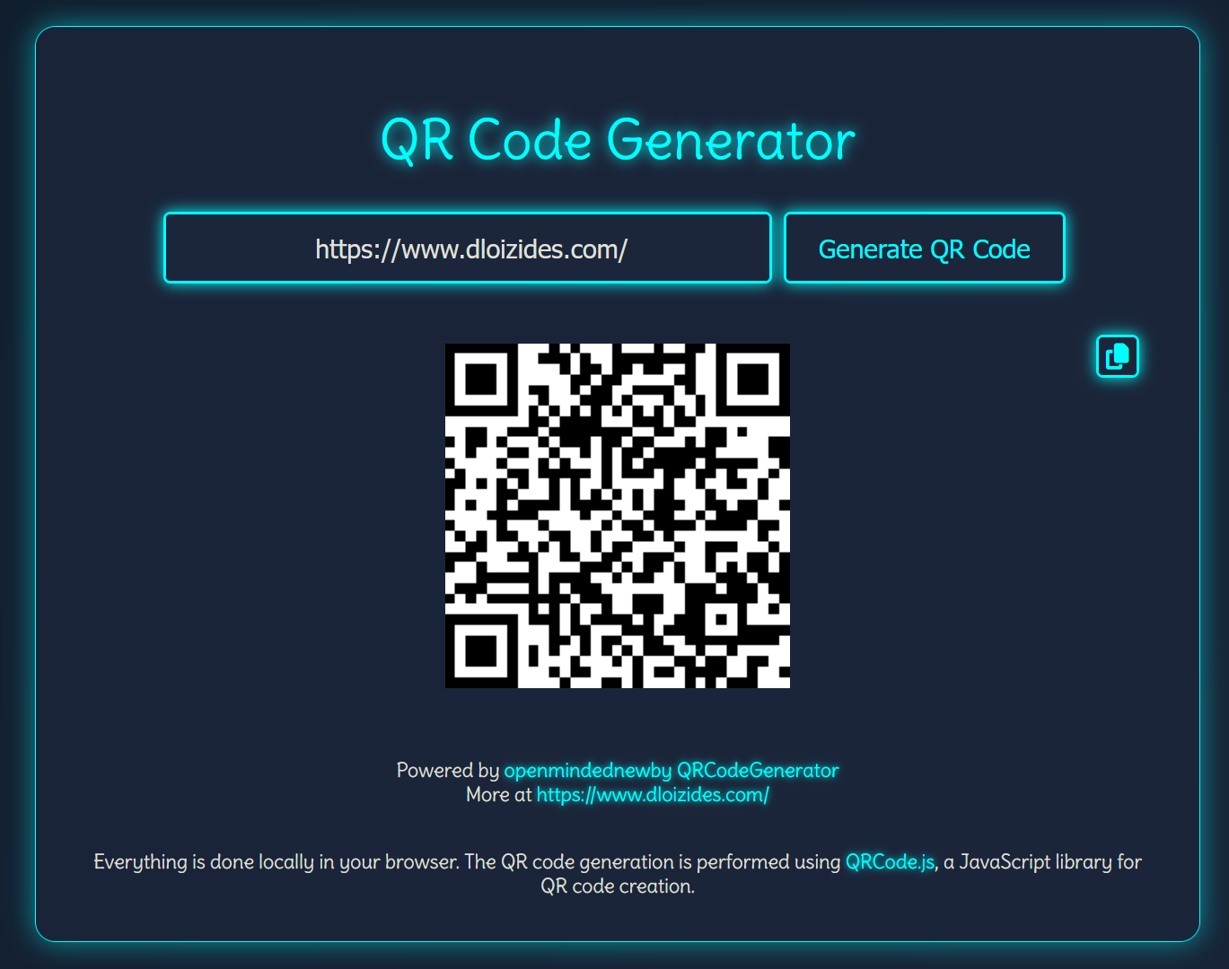 QR Code Generator Web App